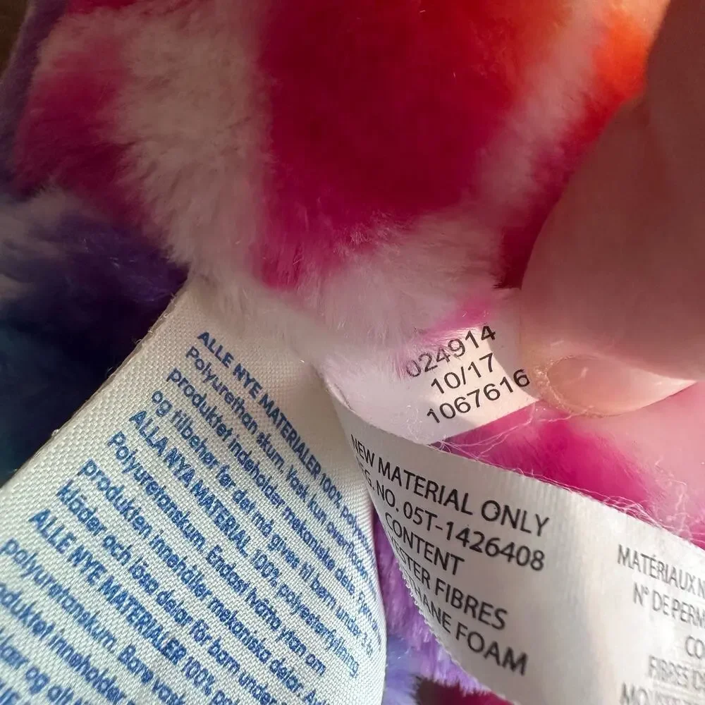 Build a Bear Rainbow Leopard Print Bear 16